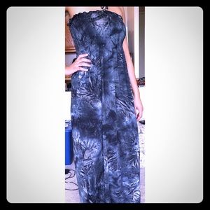 Maxi Dress with Beaded Halter Tie